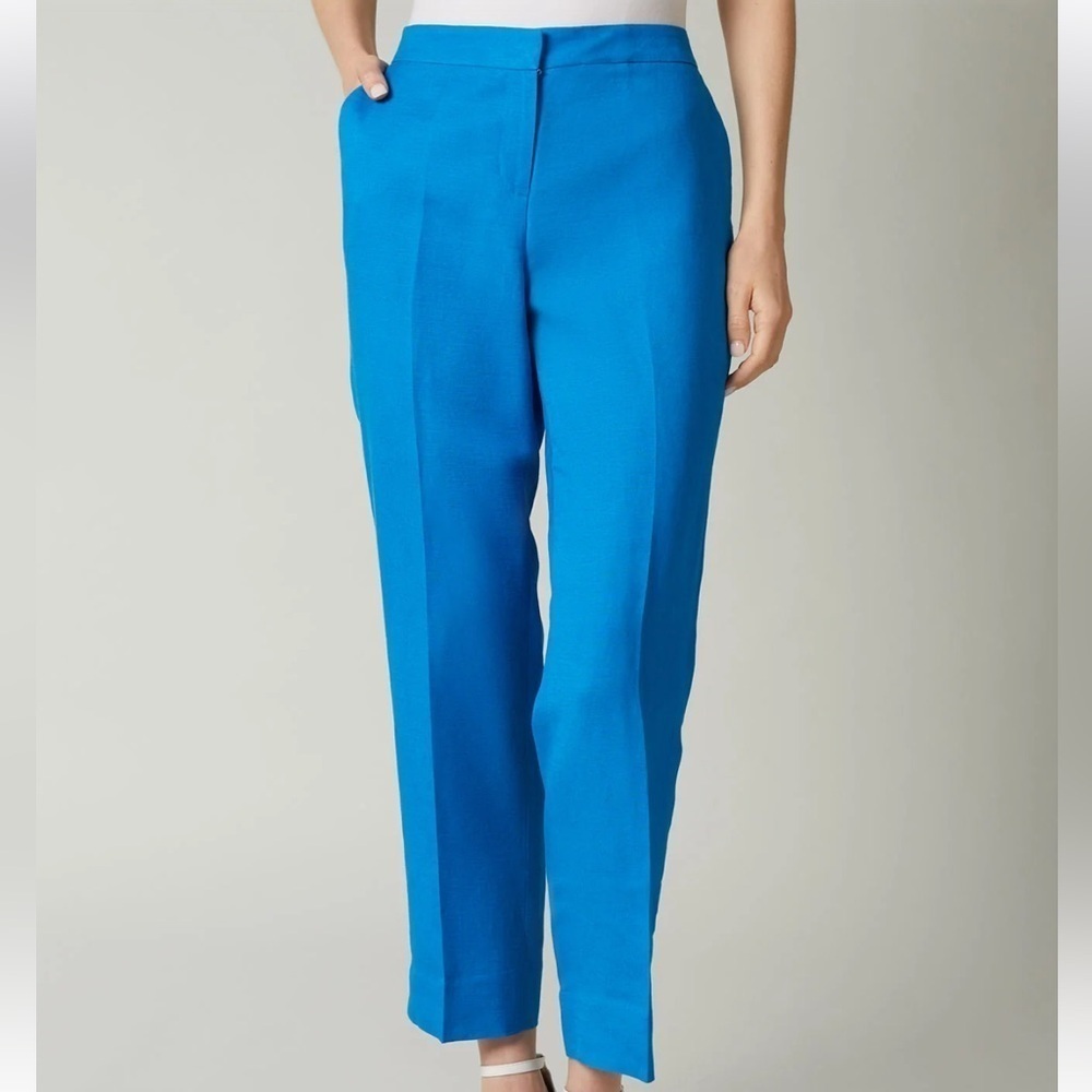 Kasper Harper Pant, Linen riviera blue